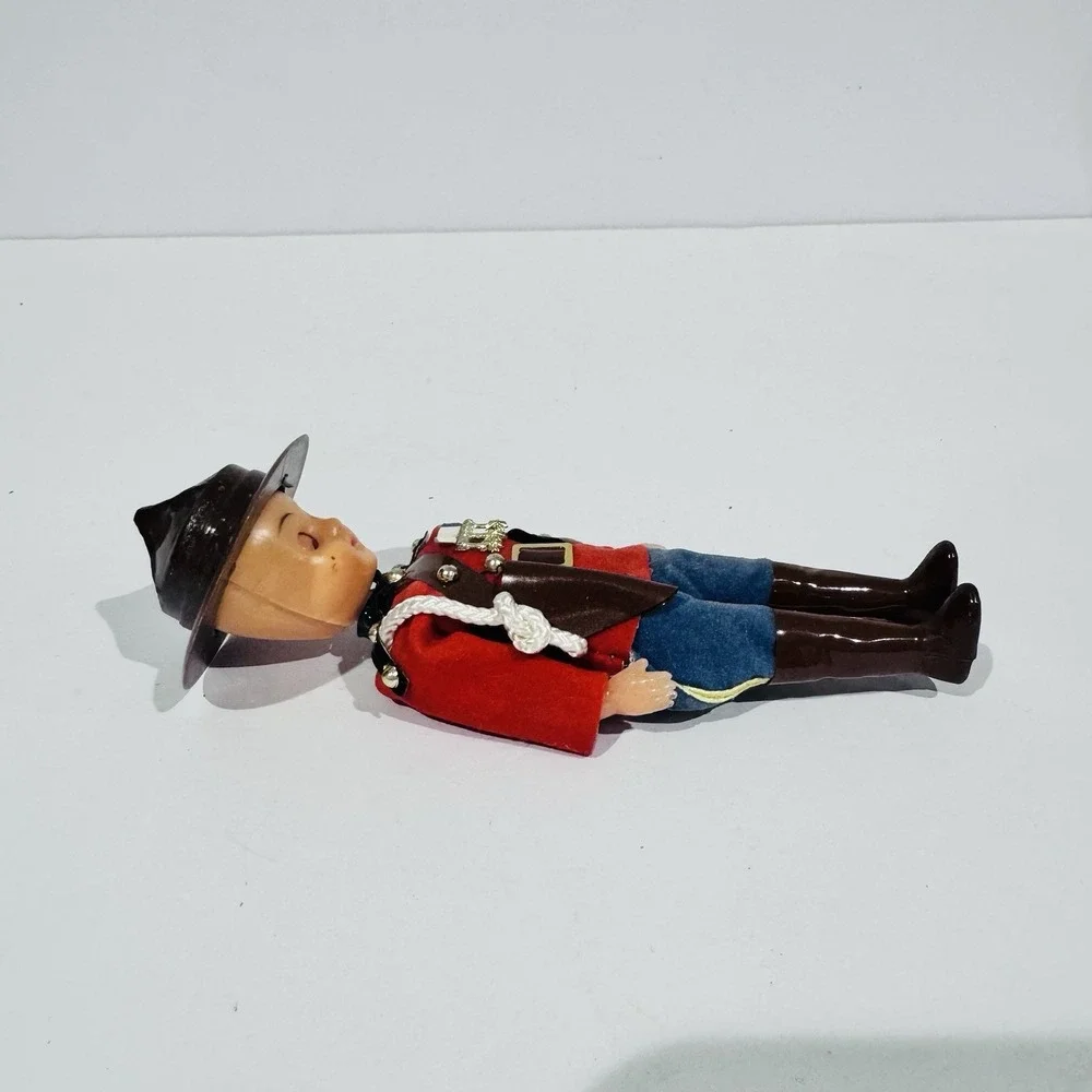 Vintage Canadian‎ Mountie Celluloid Sleepy Eye Boy Doll 6